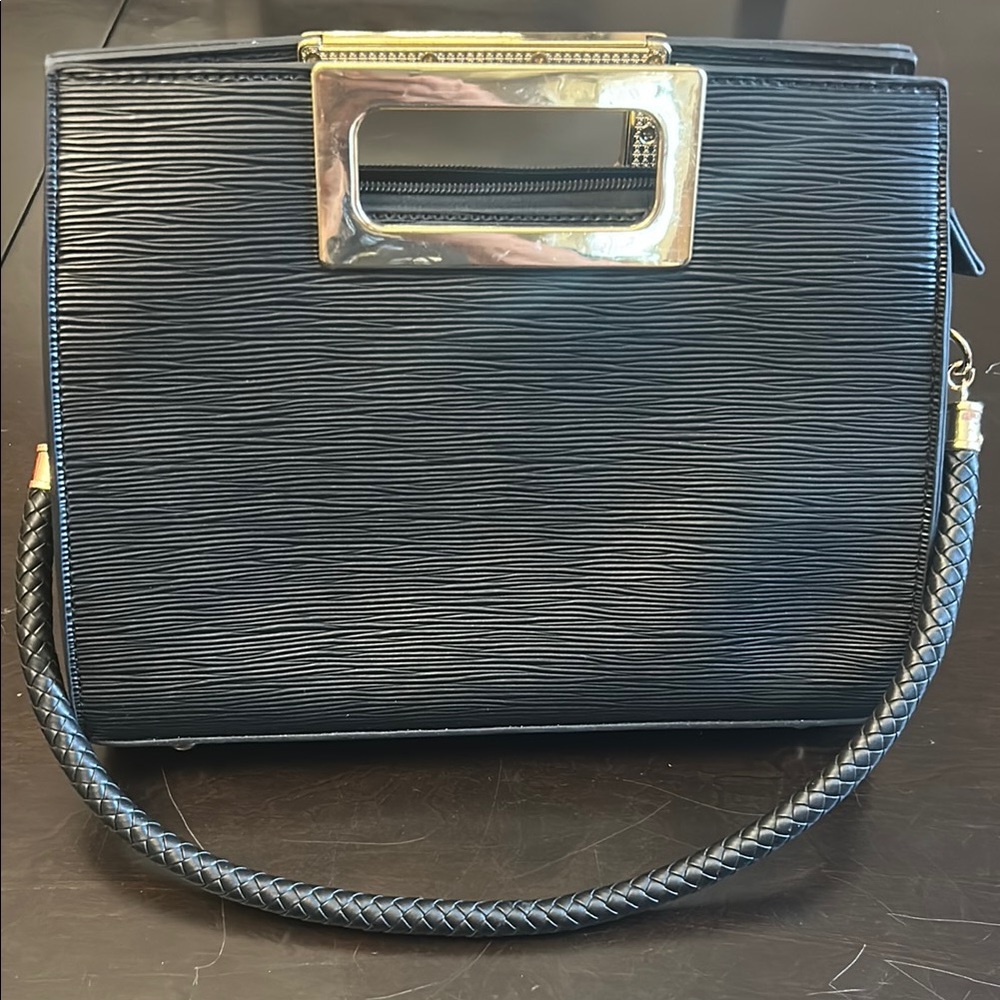 Elegant Black Textured Women's Bag